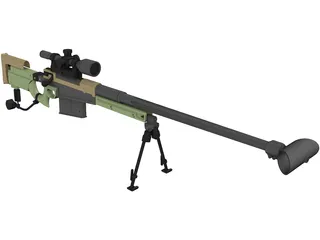 Sniper Rifle 3D Model