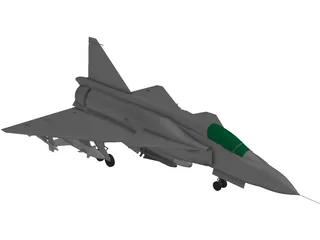 SAAB AJ-37 Viggen 3D Model