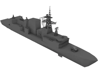 Halifax Class Frigate 3D Model