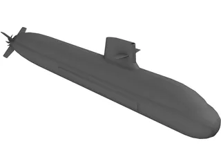 Soyru Class Submarine 3D Model