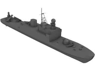 As-Siddiq class missile boat 3D Model