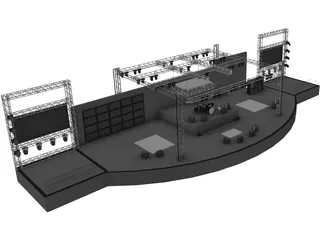 Concert Stage 3D Model