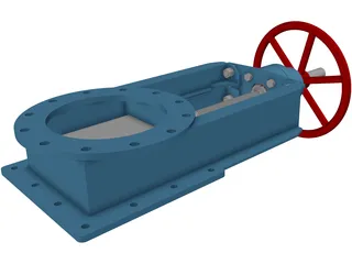 Gate Valve 3D Model