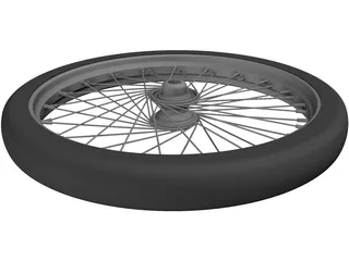 Wheel Front 20 spoke 21 inch 3D Model