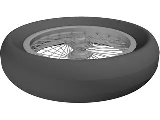 Wheel Rear 20 spoke 3D Model