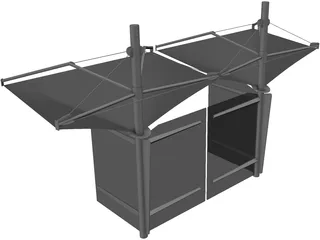 Bus Stop Shelter 3D Model