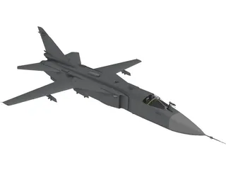 Sukhoi Su-24M Fencer 3D Model