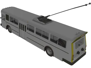 Trolley Bus 3D Model