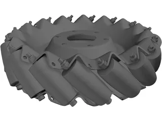 Mecanum Wheel Right 3D Model