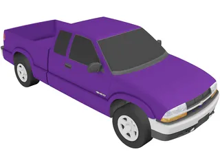 Chevrolet S10 3 Door Extended Cab (1998) 3D Model