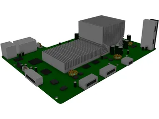 Xbox 360 Jasper Motherboard 3D Model