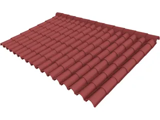 Spanish Roof Tiles 3D Model