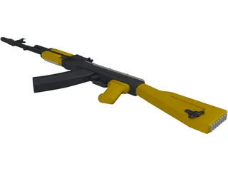 AK-47 Assault Rifle 3D Model