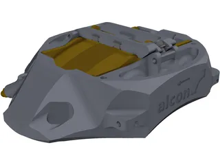 Brake Caliper Alcon GT 3D Model