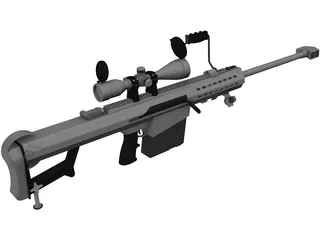 M107 Barrett 3D Model