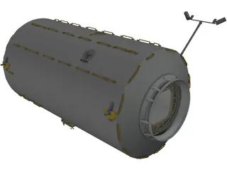 ISS Lab Module 3D Model