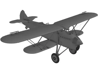 Fiat CR.42 3D Model