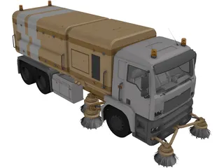 MAN TGA Street Cleaning Truck 3D Model