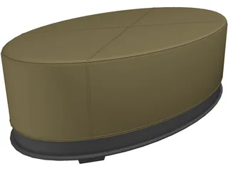 Oval Taburet 3D Model