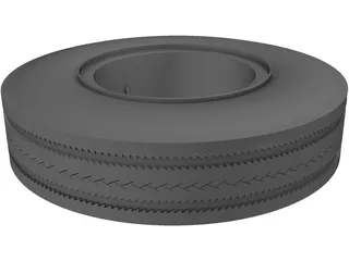 Tire Truck 10.00 R20 3D Model