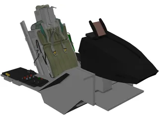 F-16 Ejection Seat 3D Model