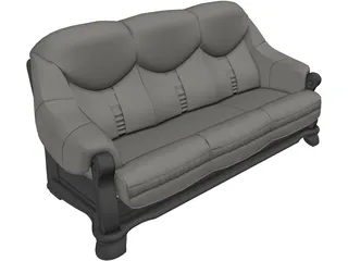 Sofa Leather 3D Model