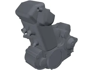 KTM 525EXC 510cc Engine 3D Model