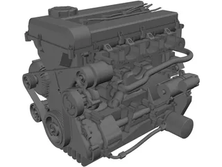 Engine Nissan SR20 3D Model