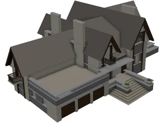 Victorian (Tudor) Style Cottadge 3D Model