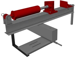 I Beam Log Splitter 3D Model