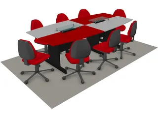 Conference Table 3D Model