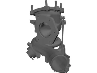 Turbocharger Diesel Engine 3D Model