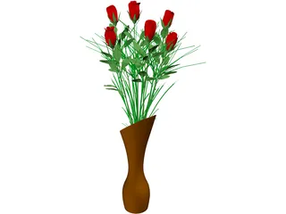 Vase with Flowers 3D Model