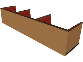 Booth Seating 3D Model