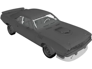 Chrysler Cuda 426 (1971) 3D Model