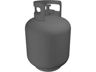 Propane Cylinder, 20 lb 3D Model