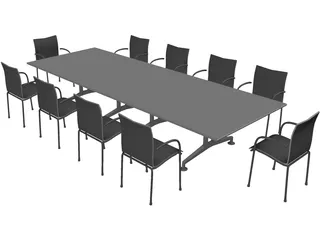 Wilkhahn 440 Meeting Room Table 3D Model