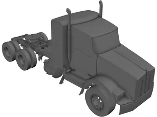 Kenworth T800 Tandem Truck 3D Model