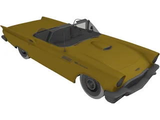 Ford Thunderbird Cabrio (1957) 3D Model