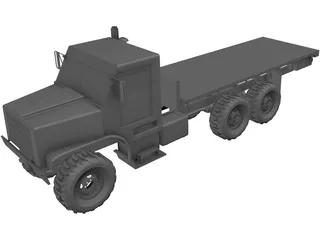 OshKosh MTVR MK27 Military 3-Axle Truck 3D Model