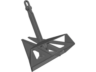 FLIPPER DELTA ANCHOR 7.5TONS 3D Model