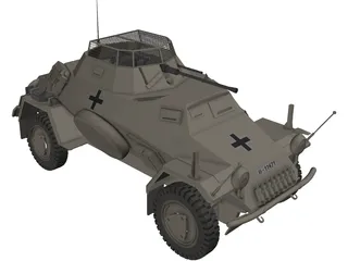 sd.kfz.222 3D Model