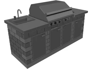 Outdoor Grill 3D Model