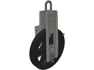 Cable Counting Pulley 3D Model