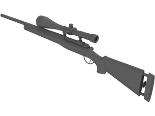 M40A3 Bolt Action Sniper Rifle 3D Model