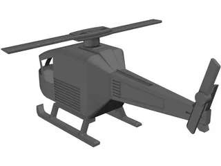 Toy Helicopter 3D Model