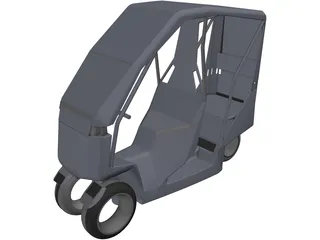 Tandem Car 3D Model