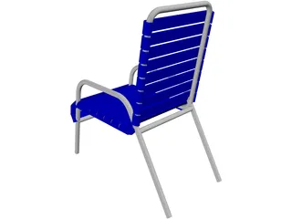 Beach Chair with Slats 3D Model
