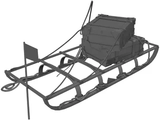 Antartic Sled 3D Model