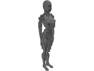 Female Cyborg 3D Model